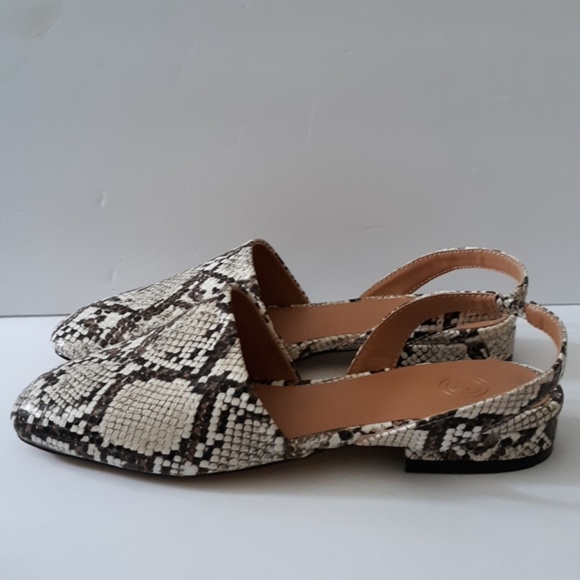 URBAN OUTFITTERS NWOT SNAKE SKIN SLINGBACK - Picture 5 of 8